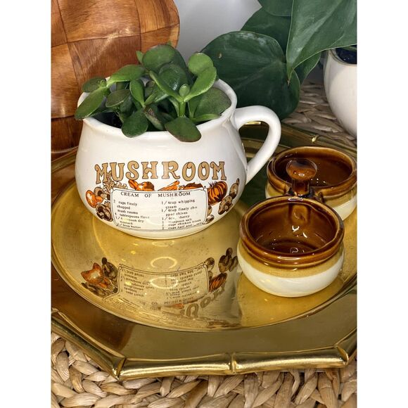 Vintage Dat'l Do-It Mushroom Soup Recipe Soup Mug 1970s - Picture 7 of 8